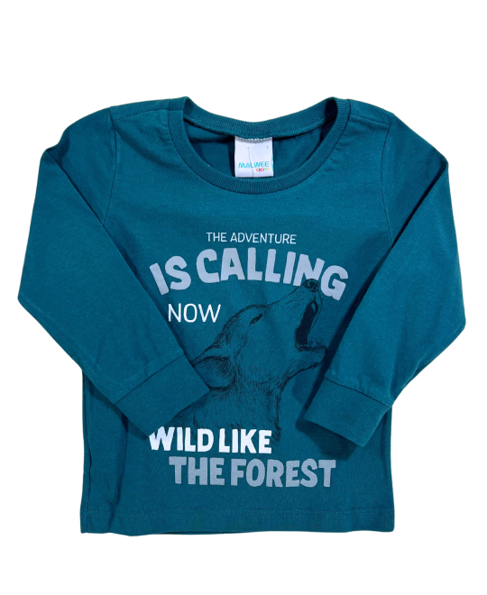Camiseta Bebê Manga Longa Wild Like Forest - Malwee