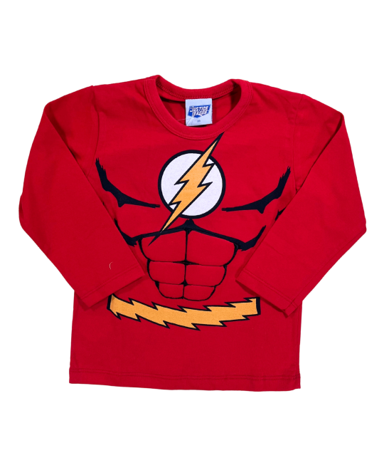 Camiseta Bebê Manga Longa The Flash - Kamylus