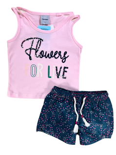 Conjunto Infantil Feminino Flowers For Live - Rovitex
