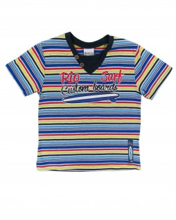 Camiseta Infantil Listrada Fábio - Boca Grande
